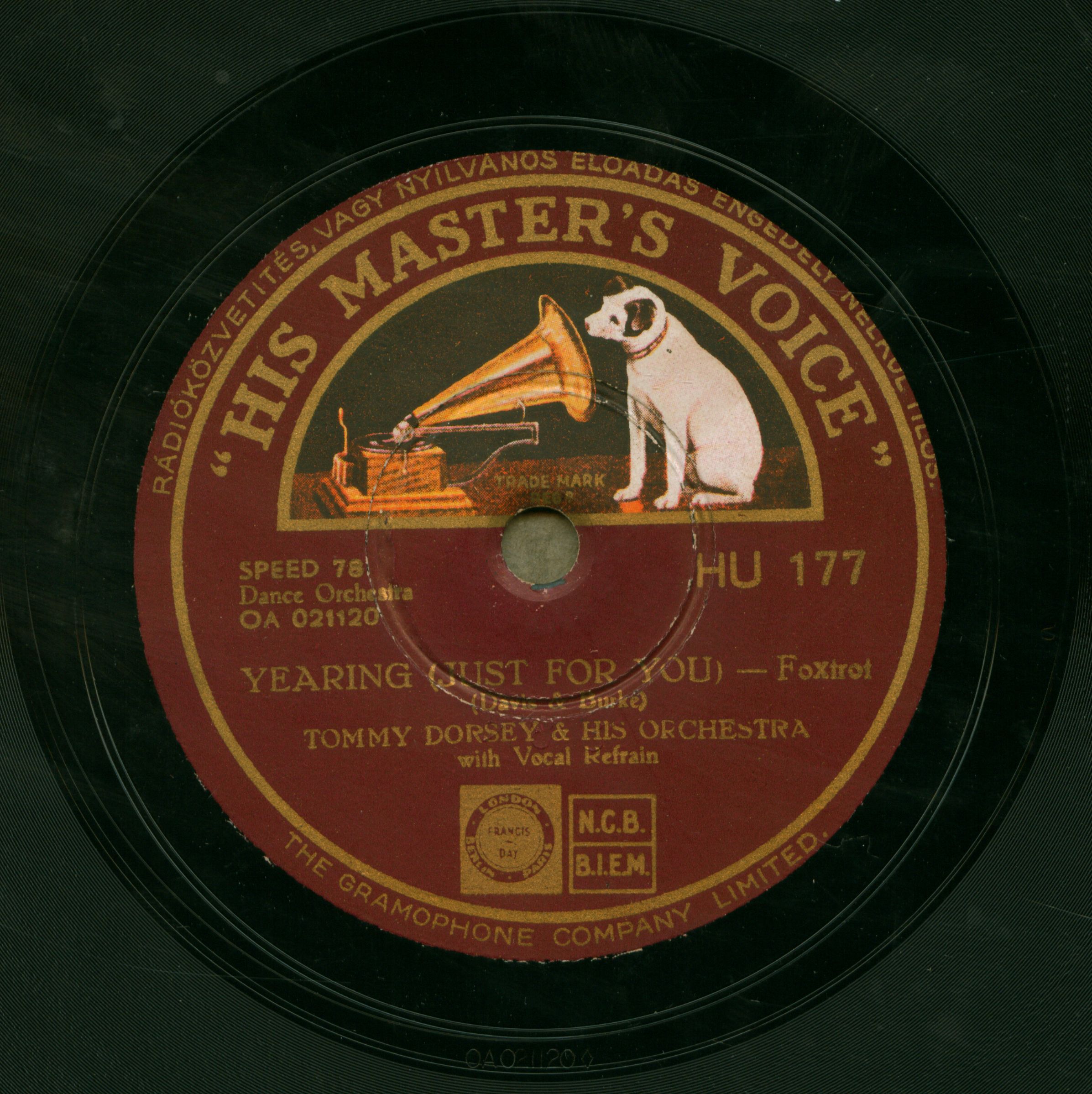 Tommy Dorsey & his Orchestra with vocal refrain